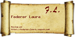 Federer Laura névjegykártya